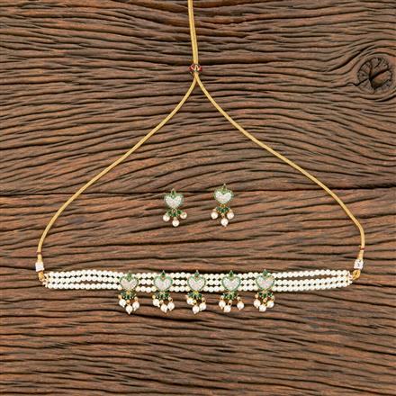 Antique Pearl Necklace With Gold Plating