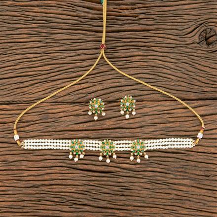 Antique Choker Necklace With Gold Plating