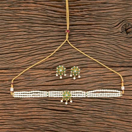 Antique Pearl Necklace With Gold Plating