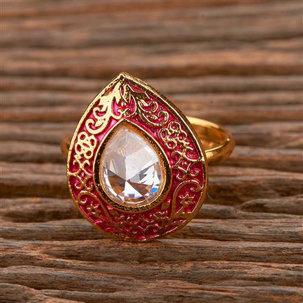 Antique Meenakari Ring With Gold Plating