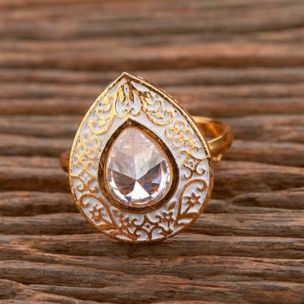 Antique Meenakari Ring With Gold Plating