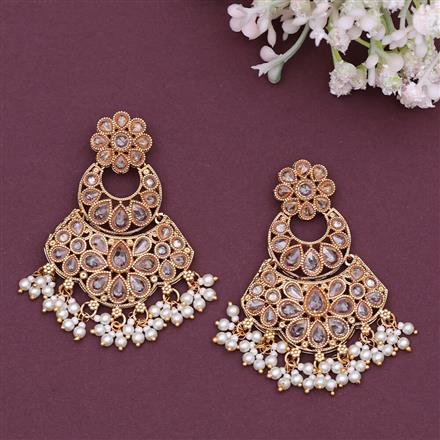 Antique Pearl Earring With Gold Plating