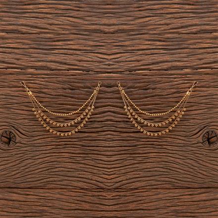 Antique Plain Gold Ear Chain With Gold Plating