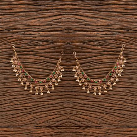 Antique Pearl Ear Chain With Gold Plating