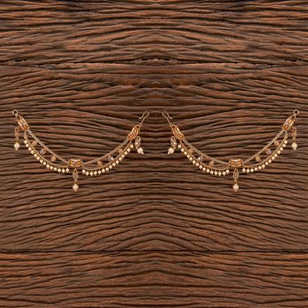 Antique Moti Ear Chain With Gold Plating