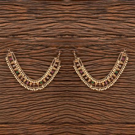 Antique Pearl Ear Chain With Gold Plating
