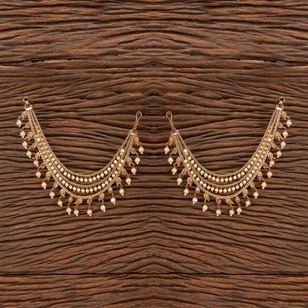 Antique Pearl Ear Chain With Gold Plating