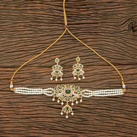 Antique Peacock Necklace With Gold Plating