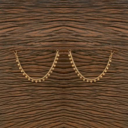 Antique Plain Gold Ear Chain With Gold Plating