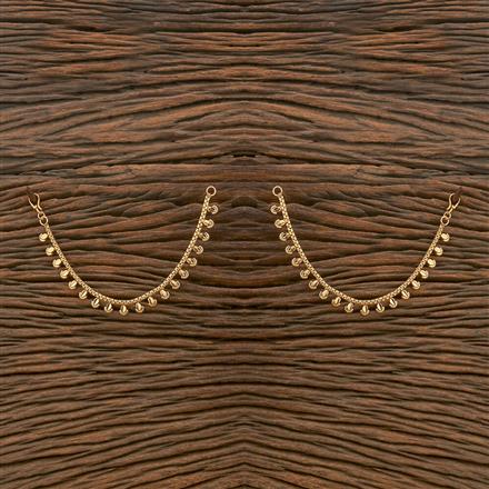 Antique Plain Gold Ear Chain With Gold Plating