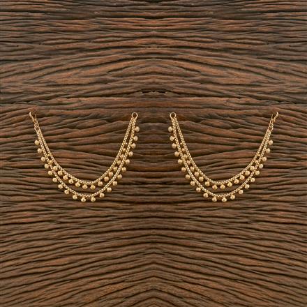 Antique Plain Gold Ear Chain With Gold Plating