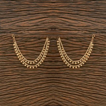 Antique Plain Gold Ear Chain With Gold Plating