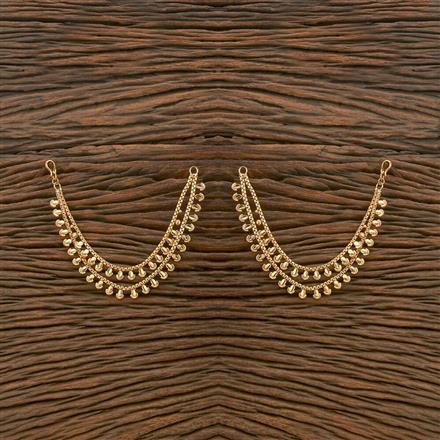 Buy Antique Plain Gold Ear Chain With Gold Plating 220513 Kanhai