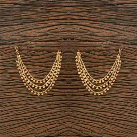 Antique Plain Gold Ear Chain With Gold Plating