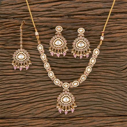 Antique Moti Necklace With Gold Plating