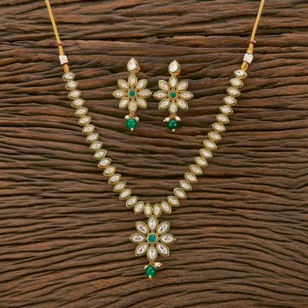 Antique Moti Necklace With Gold Plating