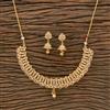 Antique Classic Necklace With Matte Gold Plating