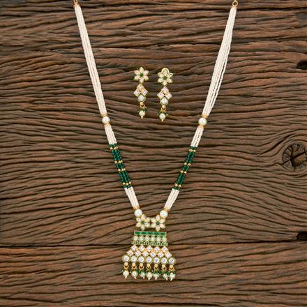 Antique Meenakari Pendant Set With Gold Plating