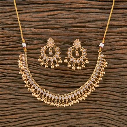 Antique Moti Necklace With Gold Plating