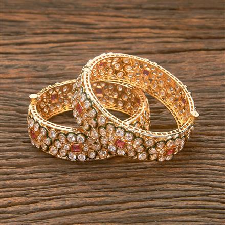 Antique Meenakari Bangles With Gold Plating