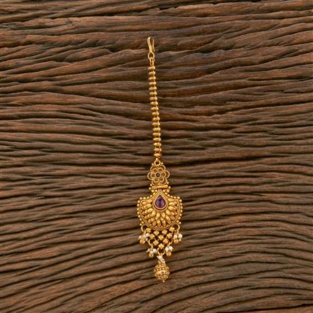 Antique Classic Tikka With Matte Gold Plating