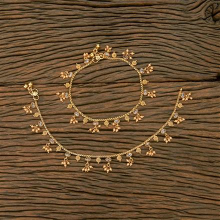 Antique Moti Payal With Gold Plating