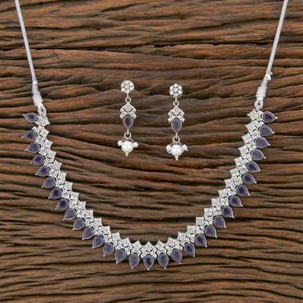 Antique Classic Necklace With Rhodium Plating