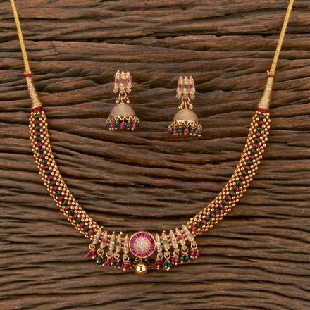 Antique Thushi Necklace With Gold Plating