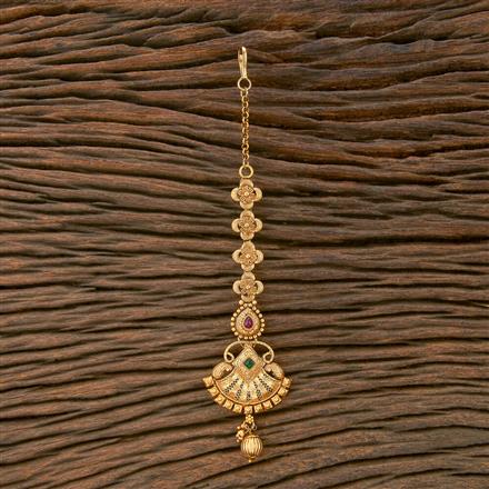 Antique Classic Tikka With Matte Gold Plating