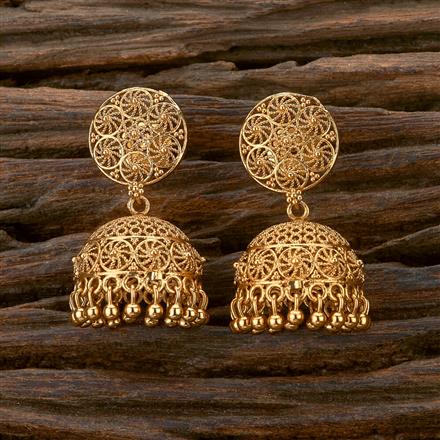Antique Jhumki With Gold Plating