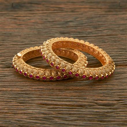 Antique Openable Bangles With Matte Gold Plating