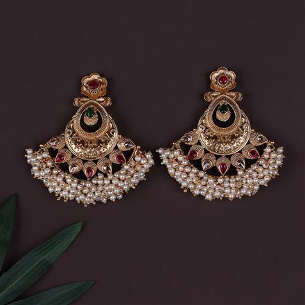 Antique Chand Earring With Gold Plating