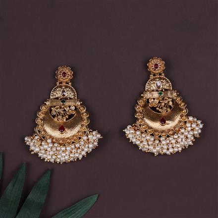 Antique Chand Earring With Gold Plating