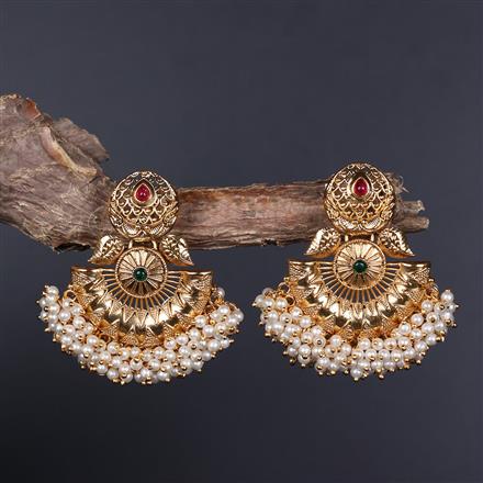 Antique Moti Earring With Gold Plating