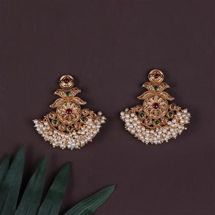 Antique Pearl Earring With Gold Plating