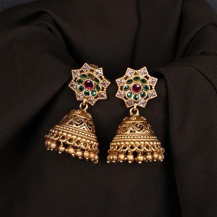 Antique Jhumki With Gold Plating