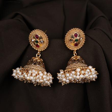 Antique Jhumki With Gold Plating
