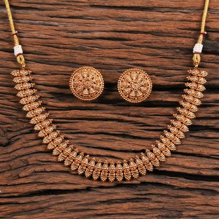 Antique Plain Gold Necklace With Gold Plating