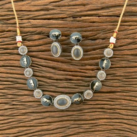 Antique Classic Necklace With Black Plating