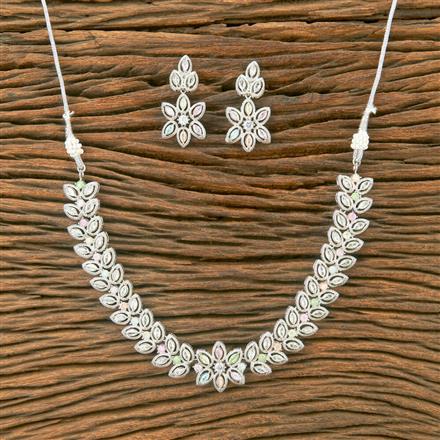 Antique Classic Necklace With Rhodium Plating