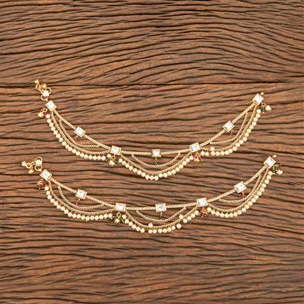 Antique Moti Payal With Gold Plating