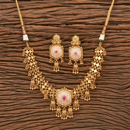Antique Meenakari Necklace With Gold Plating