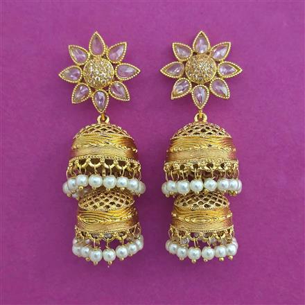 Antique Jhumki With Gold Plating