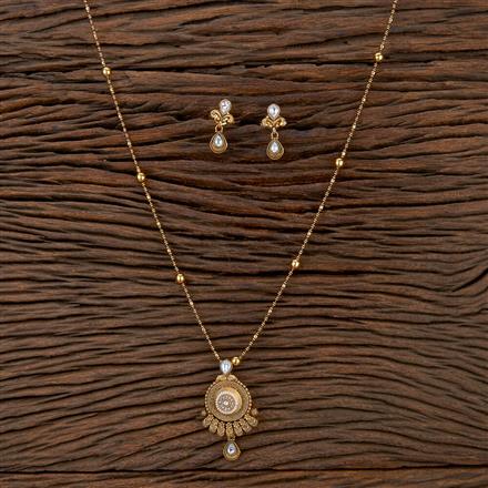 Antique Chain Pendant Set With Gold Plating
