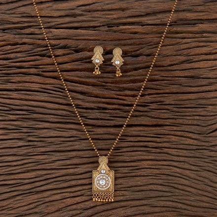 Antique Chain Pendant Set With Gold Plating