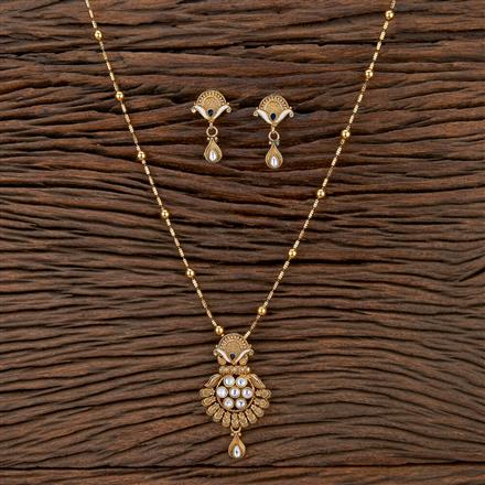 Antique Chain Pendant Set With Gold Plating