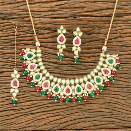 Antique Meenakari Necklace With Gold Plating