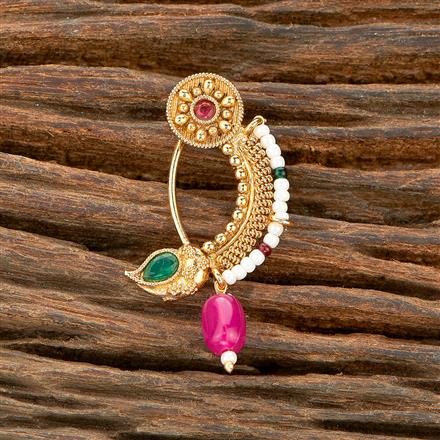 Antique Pressing Nose Ring With Gold Plating