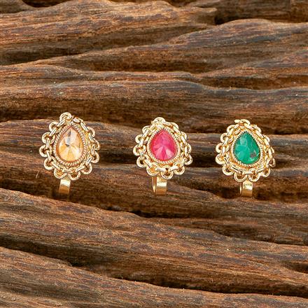 Antique Pressing Nose Ring With Gold Plating