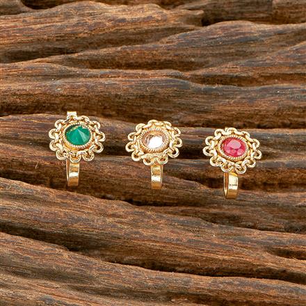 Antique Pressing Nose Ring With Gold Plating